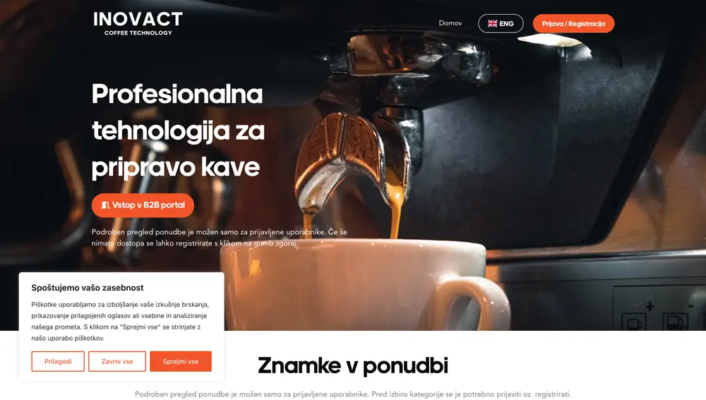 Inovact.si website screenshot